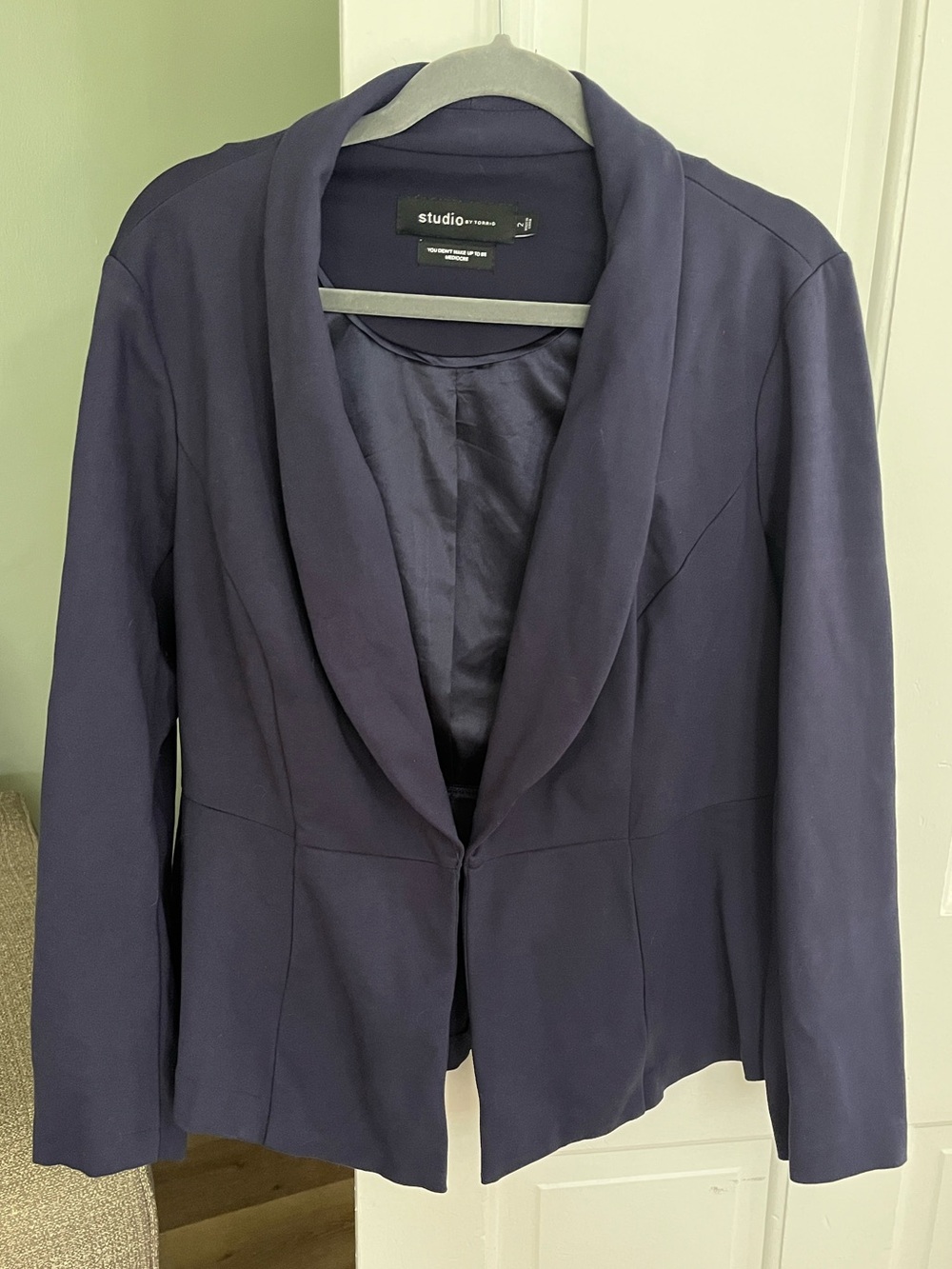 Studio by Torrid Navy Blue Ponte Knit Jacket